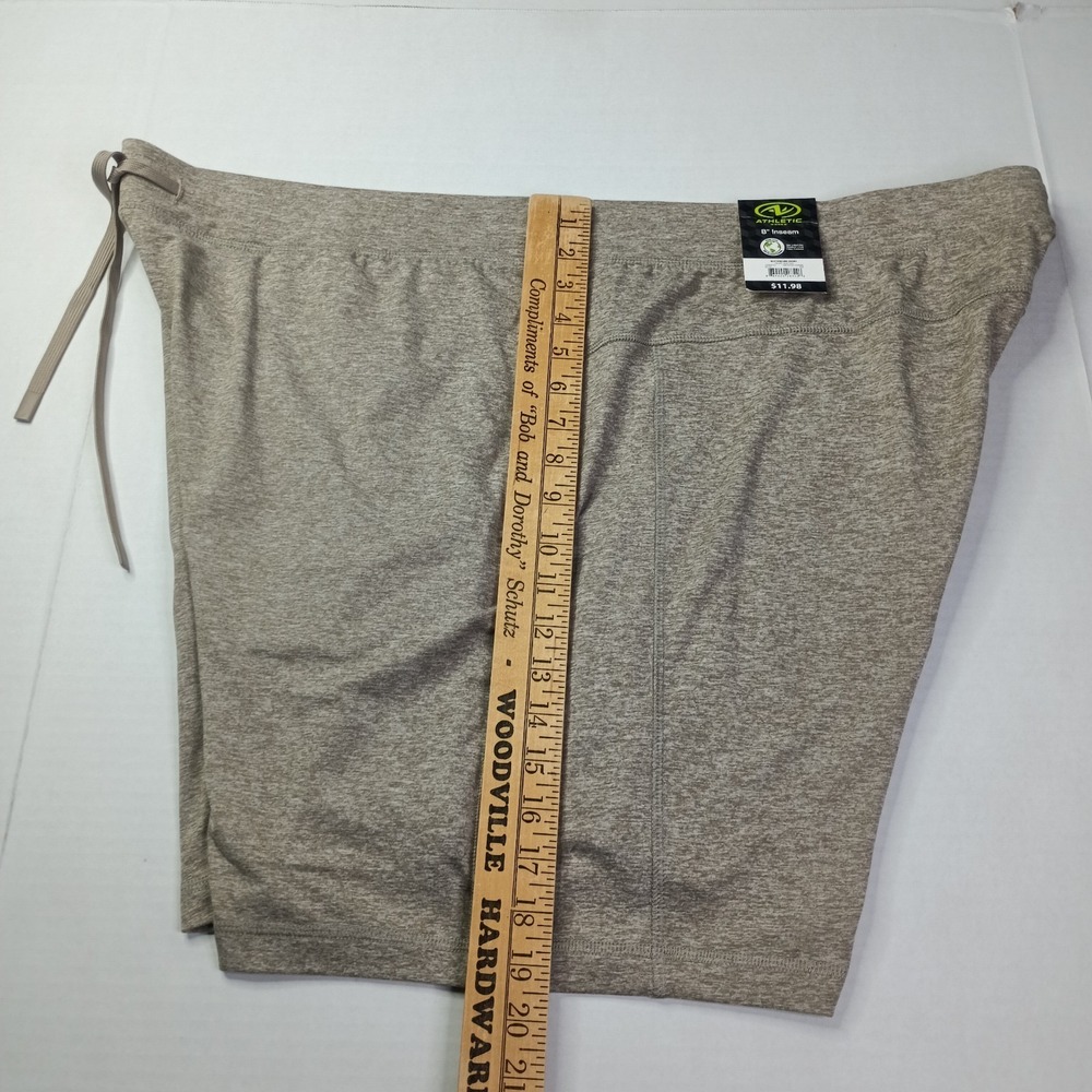 2 Athletic Works Men's Buttercore Shorts Size 2XL XXL Taupe 8" Inseam NWT - Picture 9 of 11